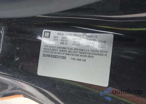 2012 Chevrolet Camaro 1Lt from USA, damaged, VIN 2G1FB1E38C9137350